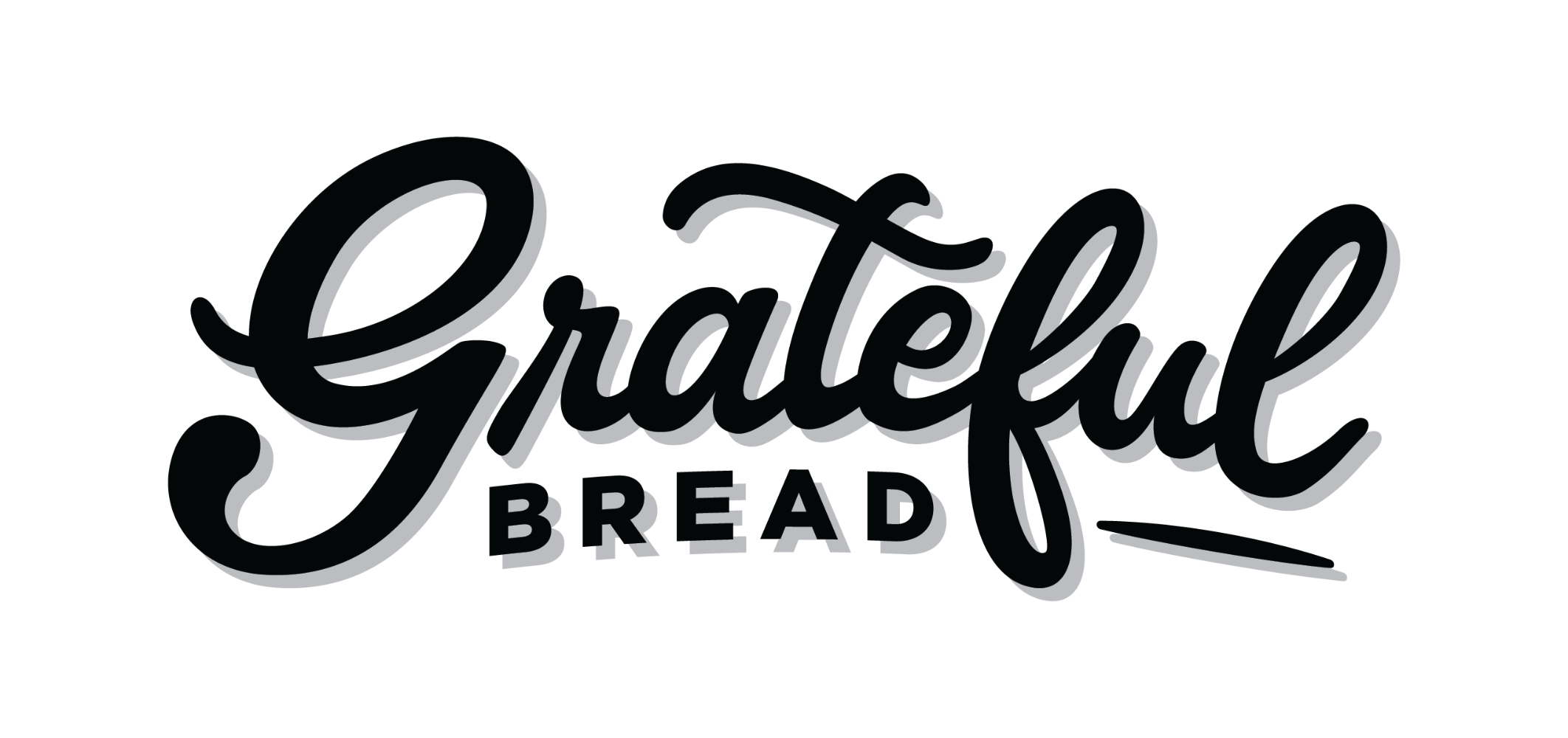 The image features the words Grateful Bread: Bakery Equipment Auction in bold, black, stylized script on a white background, with Grateful in cursive above BREAD in block letters.